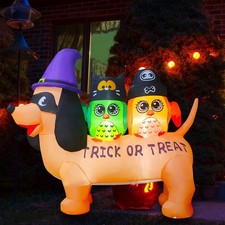 5FT Halloween Inflatable Trick or Treat LED Light Outdoor Yard Decoration 21244