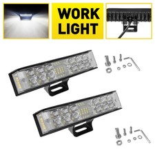 12-30V Driving Offroad Train White LED Work Lights Bar Flood Spot 6inch Lamps X2