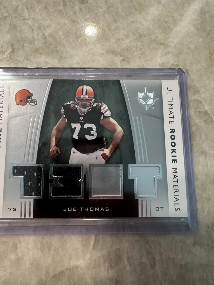 2007 Upper Deck #URM-JT Joe Thomas Ultimate Material Rookie Patches 73 OT Browns - Image 3 of 4