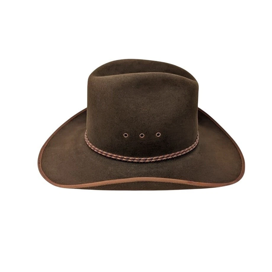 Resistol Chaparral 4X Beaver Felt Western Hat Size 6 7/8 Brown Pecan Vintage 90s - Image 4 of 4
