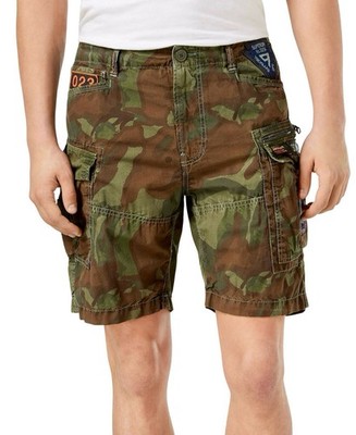 Superdry Camo Camouflage Core Lite Parachute Embroidered Cargo Shorts Size  34