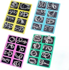 32pcs Metal Montessori Puzzle Wire IQ Mind Brain Teaser Children Adults Toys