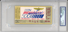 1981 Indy Indianapolis 500 Ticket Signed Mario Andretti PSA DNA COA Autograph F1