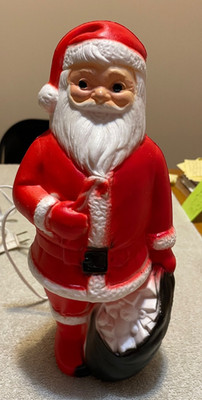 Dapol Industries Tabletop Blow mold Santa with black bag  W/ Light Cord Ohio