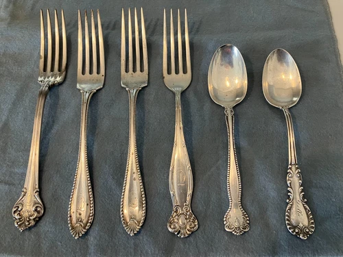 Sterling Silver Tableware  Towle-Alvin-Reed & Barton 230 Grams- 6 pcs-Nice