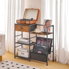 Record Player Stand End Table w/ Vinyl Storage Vinyl Record Storage Side Table