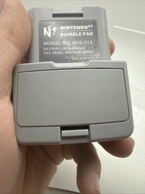 Original Nintendo 64 N64 Rumble Pak NUS-013 OEM w/ Battery Cover TESTED