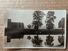 Vintage RPPC Postcard Longview, WA Lake  Sacajawea, Community Church Washington 