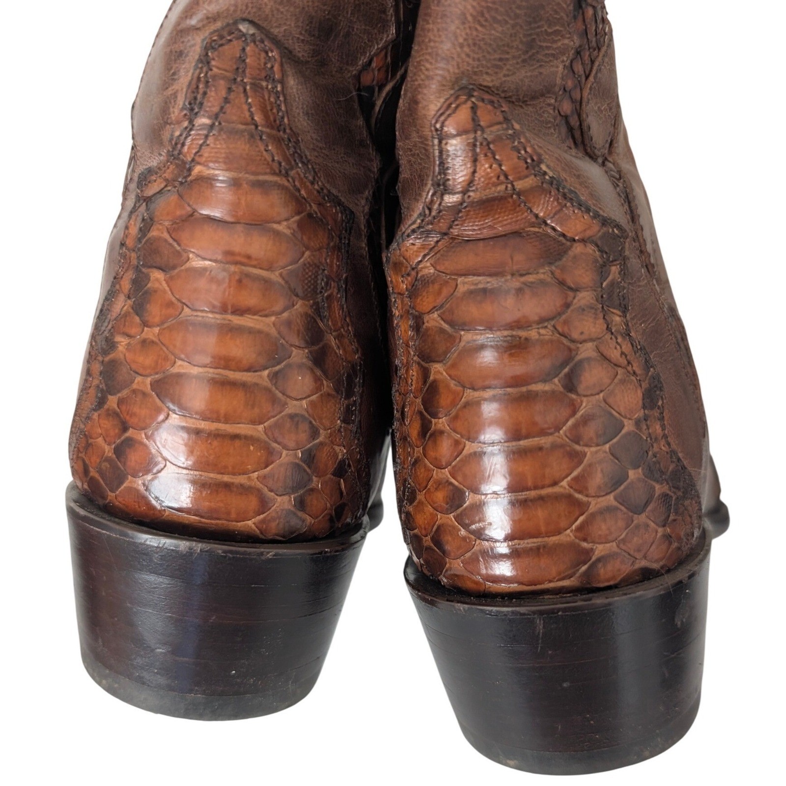 Black Jack Python Snakeskin Cowboy Boots Women 8.… - image 10