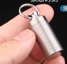 Titanium Alloy Waterproof Pill Box Case Medicine Storage Bottle Container Holder