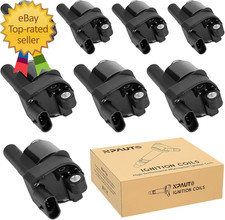 Round Ignition Coil Pack Compatible with V8 4.8 5.3 6.0 Chevy Silverado Tahoe