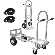 Convertible Hand Truck Dolly Cart with Wheels Heavy Duty/with 4 Wheels Brakes...