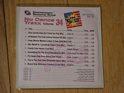 ERG Nu Dance Traxx CD, Volume 34 ~ MINT