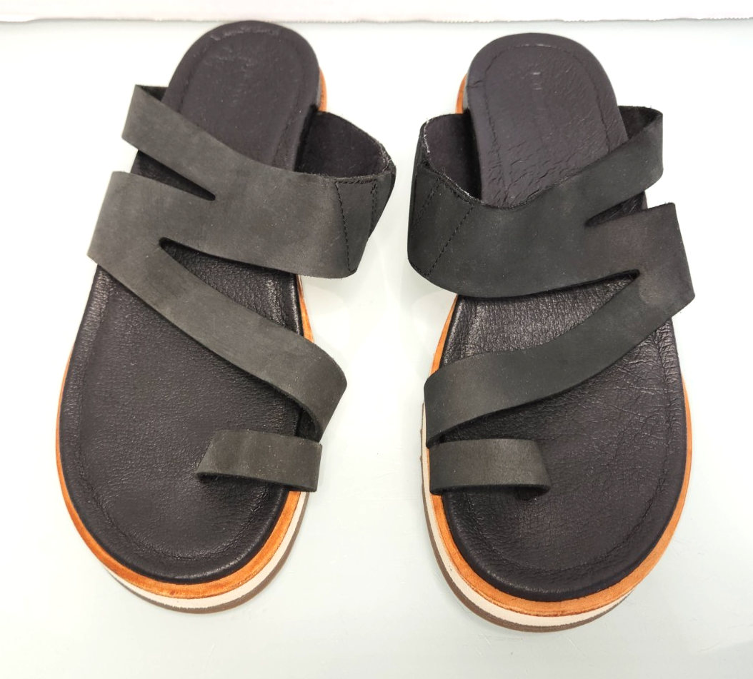 Merrell Juno wrap sandali bassi in pelle nera nabuk punta anello nuovi taglia 7
