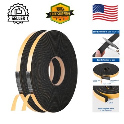 Customizable Self-Adhesive Foam Tape 1in x 3/4in x 13Ft for Noise Isolation