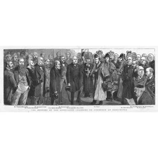 GLOUCESTER Meeting of the Association of Chambers of Commerce Antique Print 1882