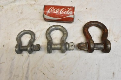 3 Clevises Crosby 7/8 SWL 6-1/2T Clevis Rigging 5/8'' WLL 3-1/4T, 3/4 WLL 4-3/4T
