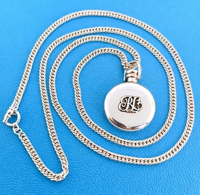 Ralph Lauren Sterling Silver 925 RL Perfume Bottle Pendant