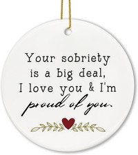 Sobriety Gifts Ornament, Sobriety Gifts for Men Women, Addiction Recovery Gifts,
