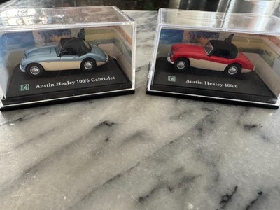 Lot of 2 Hongwell Cararama Diecast Austin Healy 100/6 cars 1:72 Scale Excellent