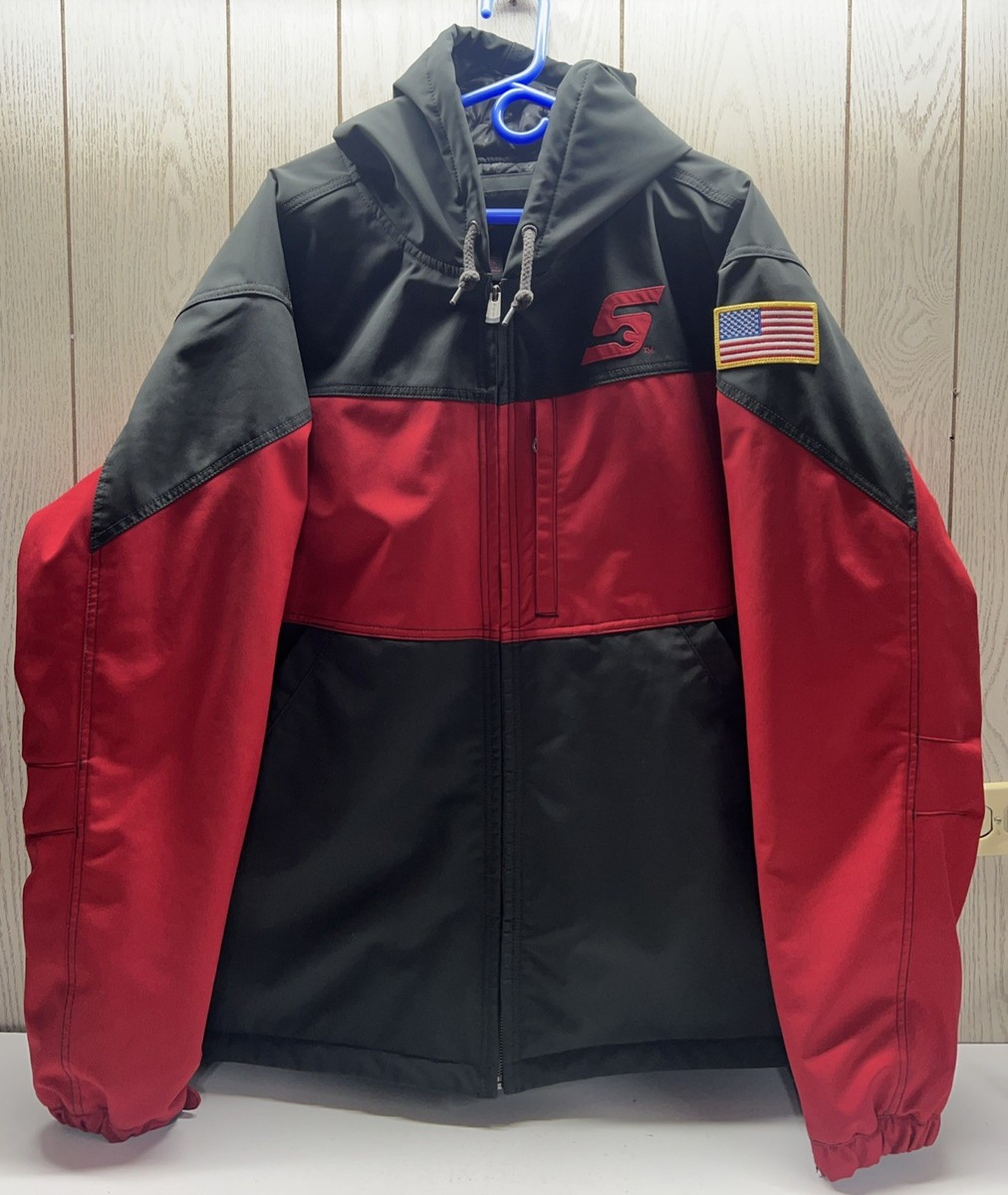 Snap-On Tools Mens Grey Red Commander Winter Coat Jacket Hooded