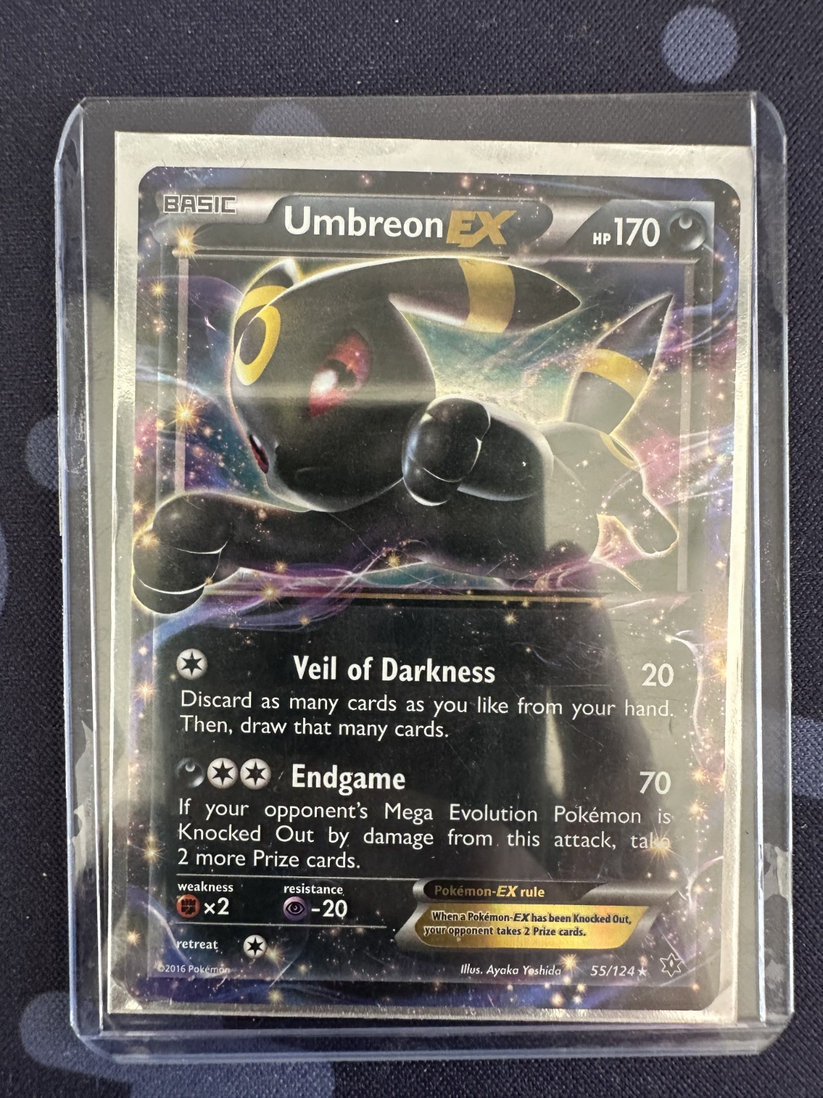 Umbreon EX ⭐️ 55/124 Holo Rare EX Fates Collide 2016 Pokemon NM