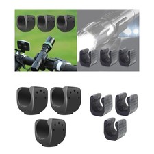 3 Pieces Flashlight Mounting Brackets Bike Torch Holder, U Shaped Clips Clamps,