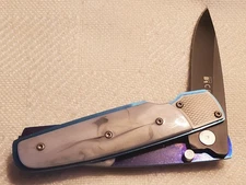 CRKT 7404 Kommer Fulcrum Folding Knife Blue/Gray