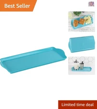 Melamine Serving Tray BPA-Free Food Safe Multipurpose Organizer Turquoise