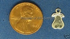25pc S/S Plated Pear Fruit Charms 6360