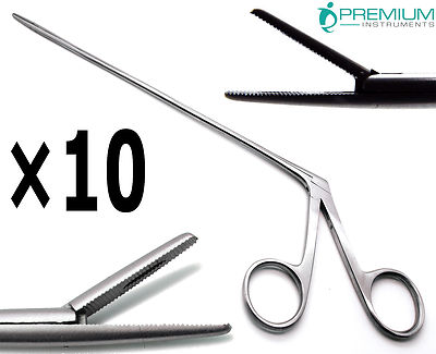 10× New Alligator Forceps 8'' ENT Surgical Ear Serrated 1.6cm Instruments