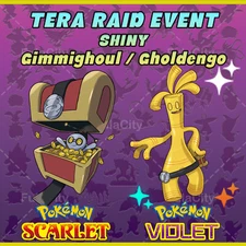 ✨ SHINY GIMMIGHOUL / GHOLDENGO 🟣EVENT TERA ⚡RAID 🟣 POKEMON SCARLET VIOLET ⚡
