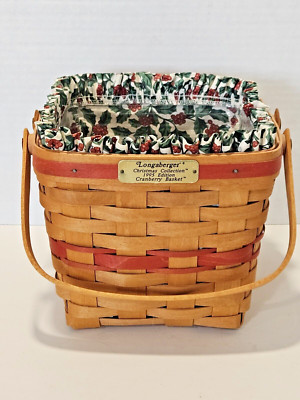 1995 Longaberger Christmas Collection Edition Cranberry Basket | eBay