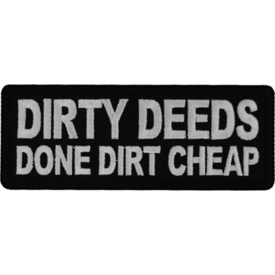 Dirty Deeds Done Dirt Cheap   Embroidered Sew On Iron On  Patch AC/DC