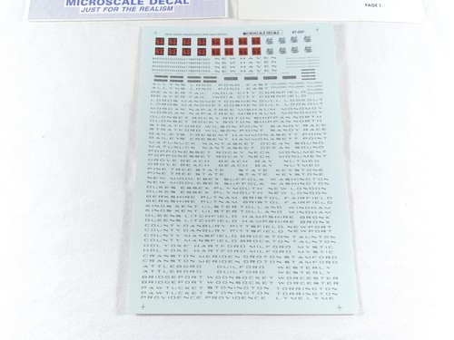 Microscale Decals HO 87-207 New Haven Passenger Cars - Picture 3 of 4