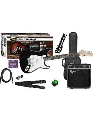 Fender Squier SE Special Strat with Squier SP-10 Amp Value Pack Black