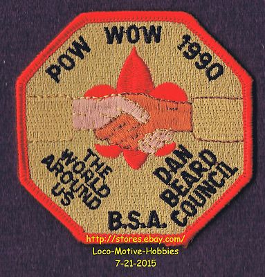LMH PATCH Badge 1990 POW WOW  Boy SCOUTS BSA  DAN BEARD Council Camporee World