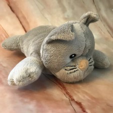 Melissa and Doug Cuddle Cat 9  Gray Lovey Plush Toy Stuffed Animal E