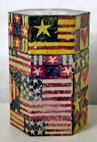 Bob's Boxes PRIMITIVE The Candle Box – Patriotic Theme - Picture 3 of 10