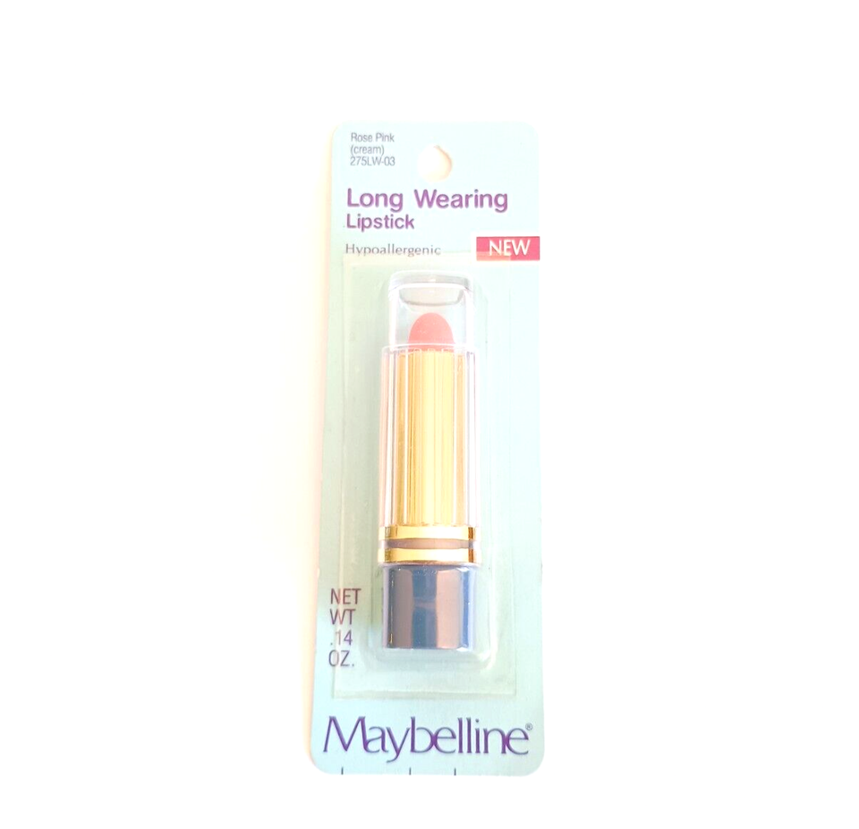 VTG Maybelline ROSE PINK Long Wearing Lipstick Hypoallergenic NEW IN BOX eBay