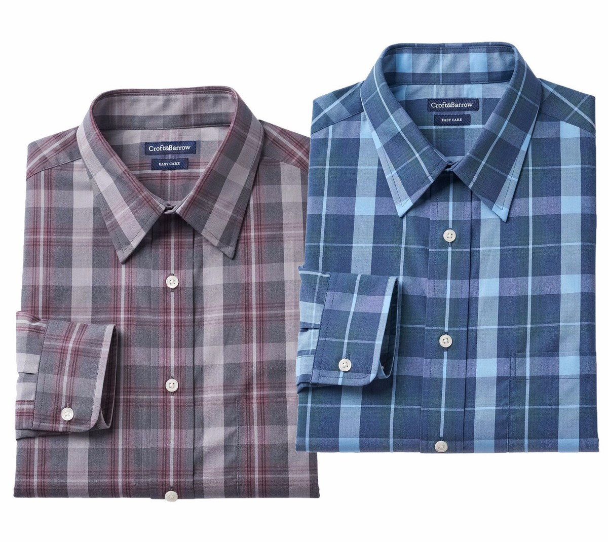 croft and barrow slim fit dress shirt Men's Croft & Barrow Slim-Fit Easy Care Button-Down Collar Dress Shirt