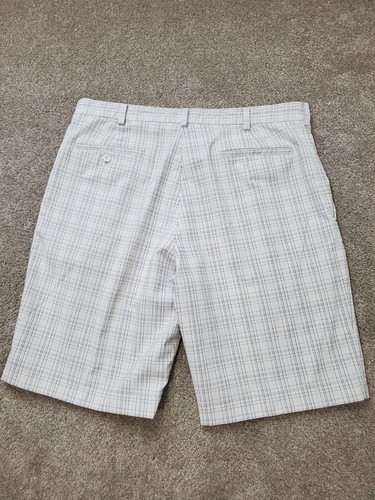 Nike Golf weiß karierte Herrenshorts Größe 36 vorne flach Performance - Bild 3 von 6