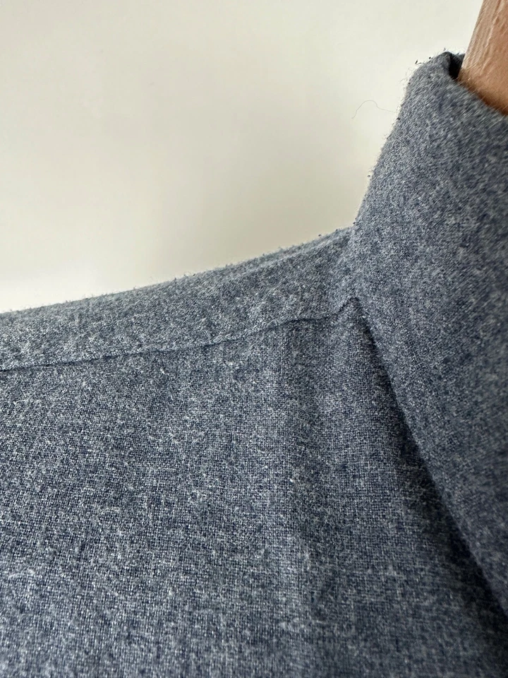 Camisa de Trabajo De Colección Años 90 Bugle Boy Hombres L Azul Marino Manga Larga Con Botones Mínima Retro Foto 4 de 4