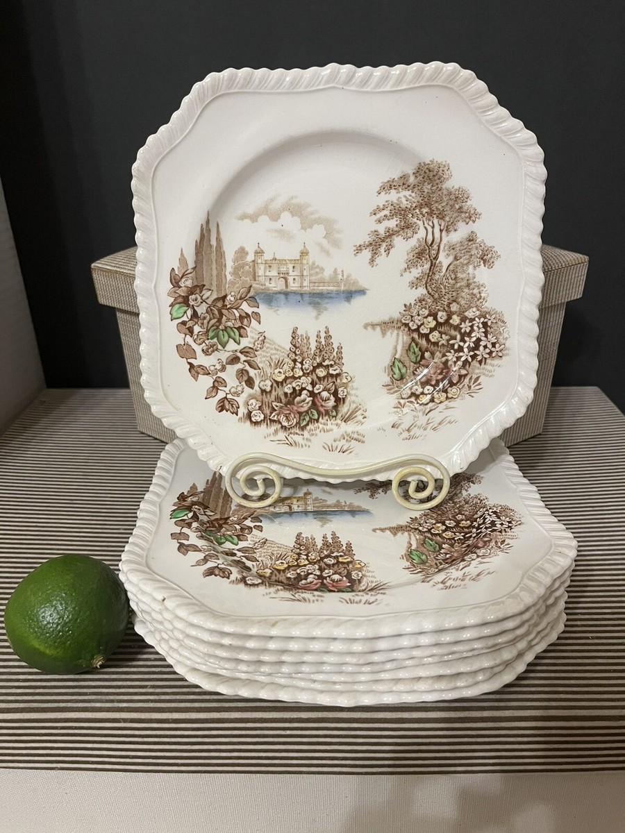 食器  EST. ENGLAND 1759 Johnson Bros England CASTLE ON THE LAKE 7.5