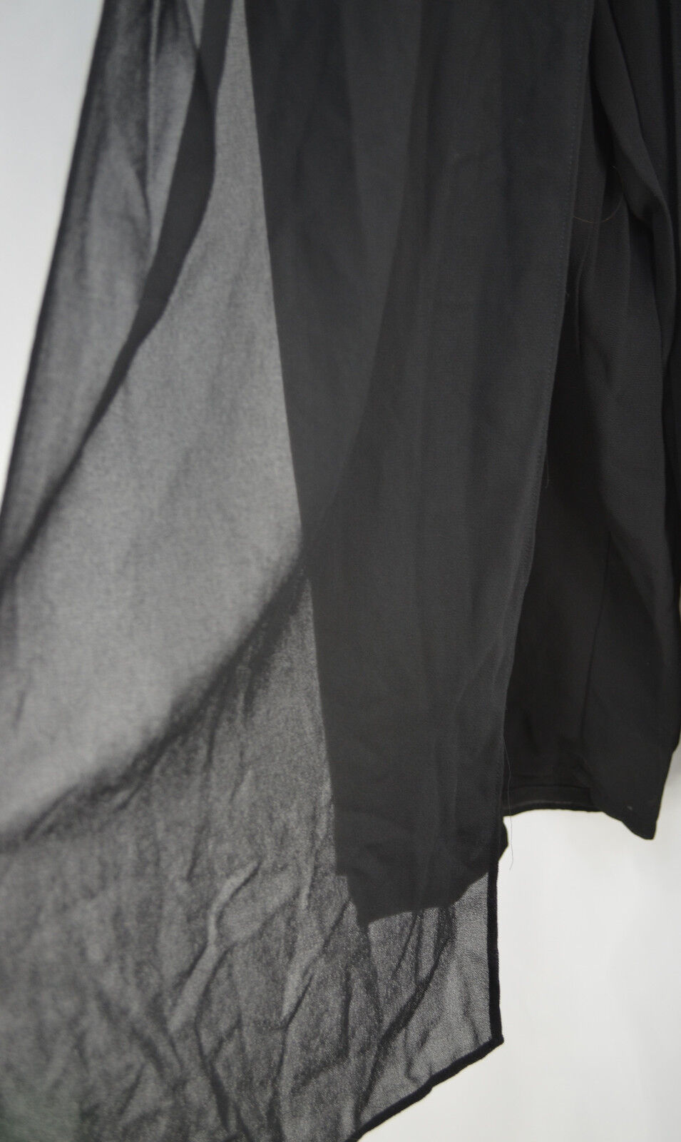 R&K evening palazzo pants black semi sheer crepe elastic waist S
