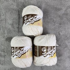 3 Pack Ivory Lily Sugar'n Cream Yarn Solids Super Size ECRU Crudo Lot of 3