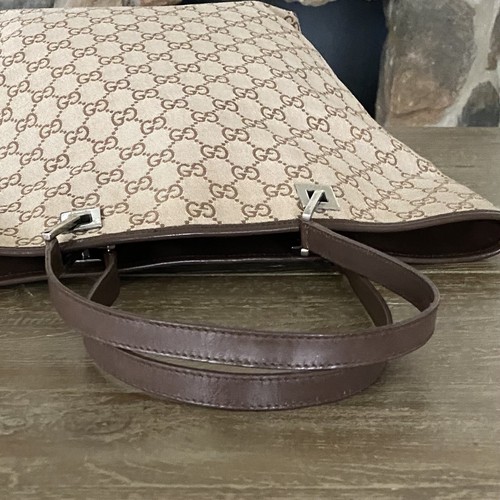 Bolso GUCCI GG Bolso de Mano de Cuero de Lona Monograma Cubo Bolso de Compras AUTENTICADO - Imagen 8 de 22