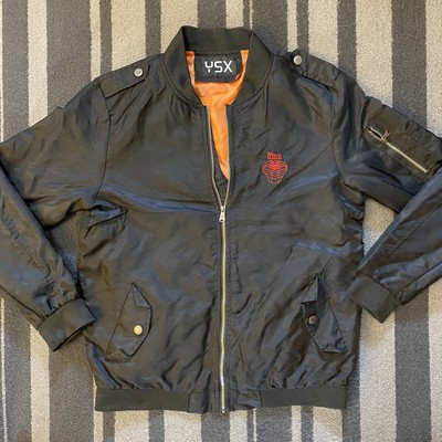 black bomber orange lining