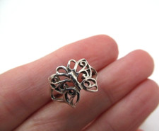 925 Sterling Silver Open Filigree Fancy Cut Butterfly Ring Size 5.5