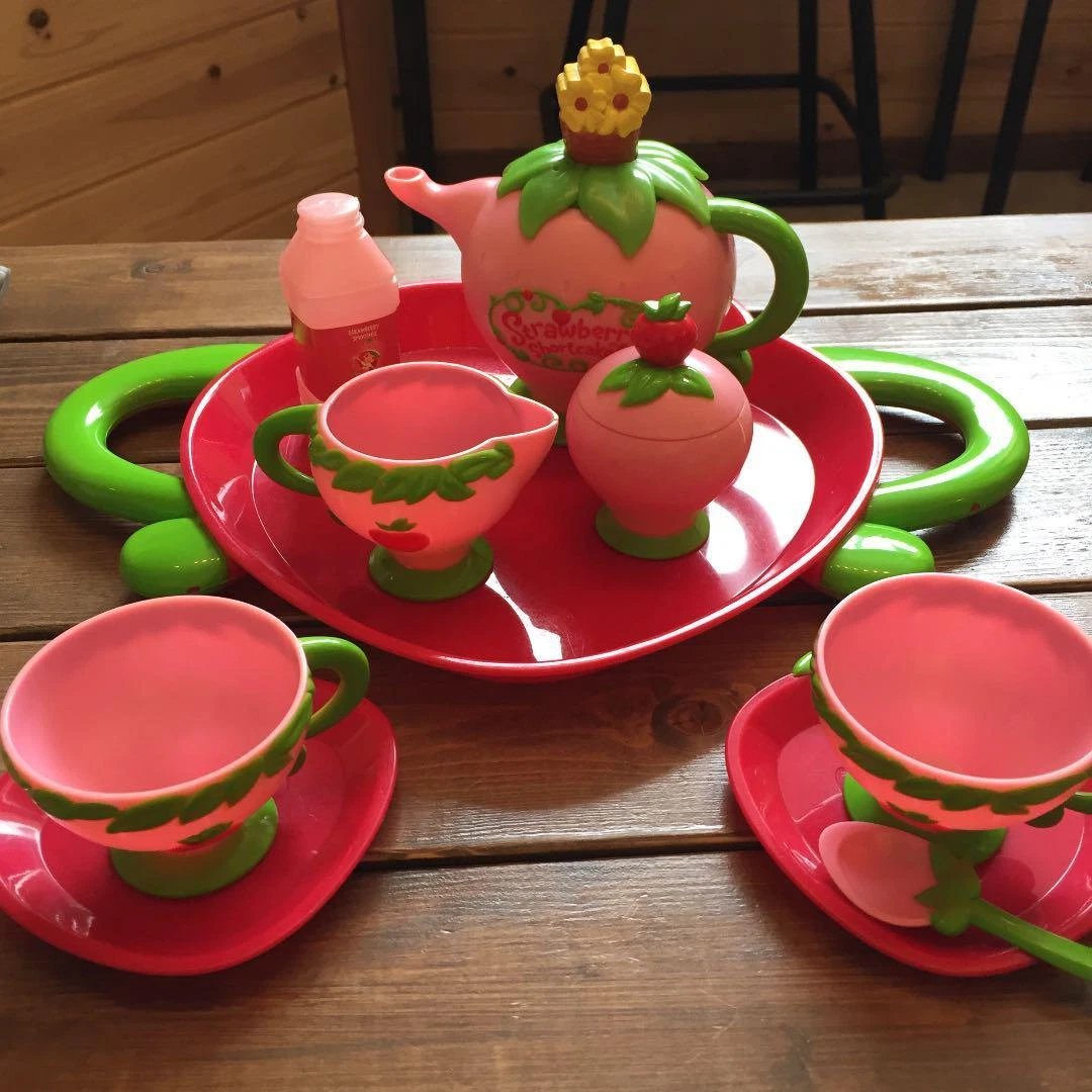 Strawberry Shortcake Afternoon Tea set Pot Cup Tray vintage retro